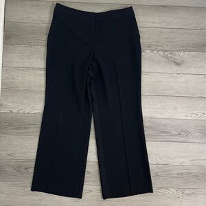 St. John Couture Womens Size 16 Black Trousers Wide Leg High Rise Crepe Pants